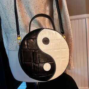 Staud Yin Yang Circle Bag Black & White